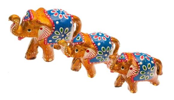 Set of 3 Elephant Showpiece for Home Decor and Gift - Image 3