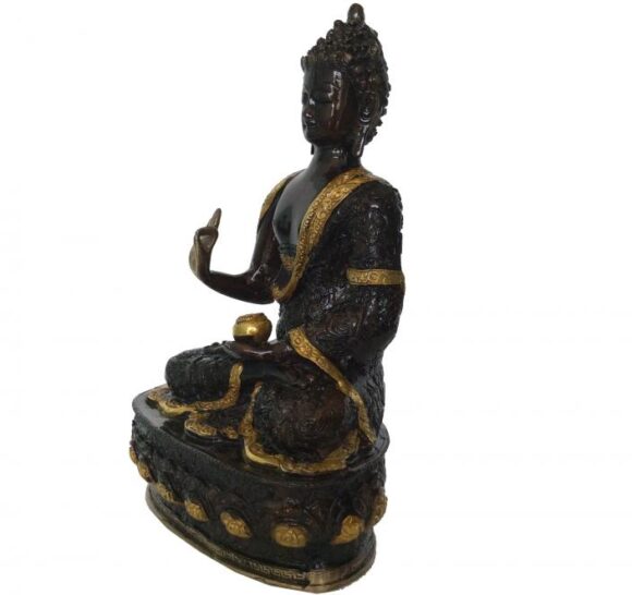 Sitting Buddha Statue of Brass India made crafts - Image 2