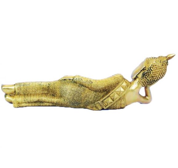 Sleeping Statue of Gautam Buddha of Brass - Image 4