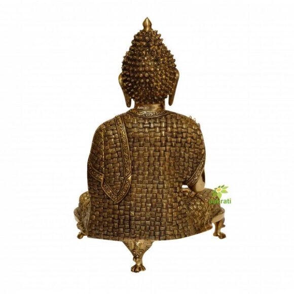 Large Size Blessing Buddha – Brass Statue - Image 3