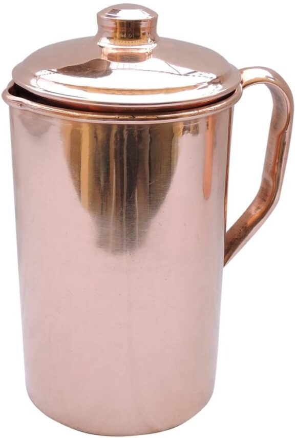 Pure Copper Water Jug 1.5 Lt Capacity | 1 Complimentary Copper Tumbler with Pitcher