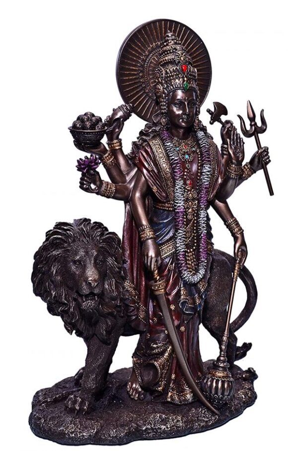 Goddess Durga Statue for Home Decor (Bronze Colour) - Image 2
