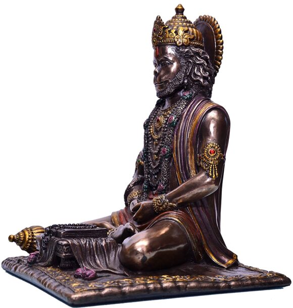 Lord Hanuman in Bonded Bronze Statue Idol Home Decor - Image 2
