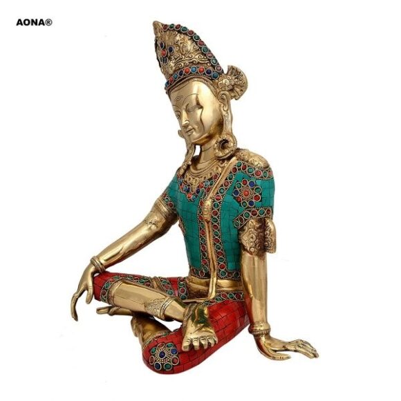 Brass Murti of Lord Indra Dev| Length 10 inches | Height 14.5 inches | Vastu Remedy | FengShui - Image 3