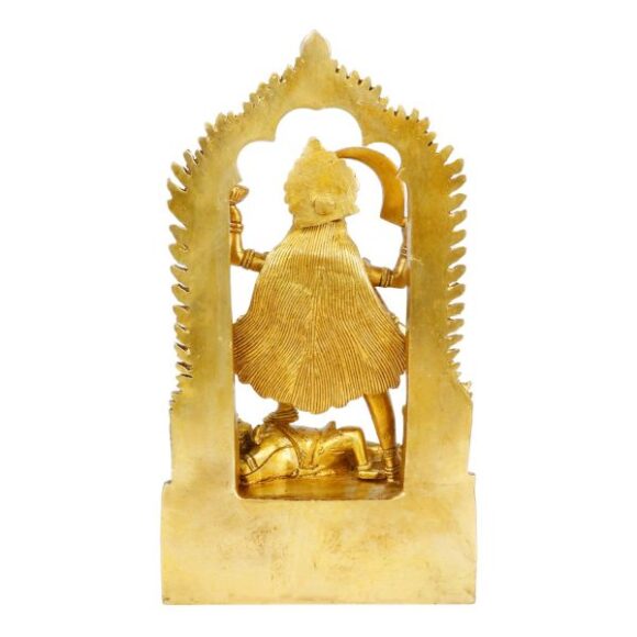Goddess Kali MATA | Kaali Maa | Kalka Maa Idol in Brass Statue Idols Murti Ideal for Home Temple puja | Navratri puja | Festival puja | Gifting 10.5 Inches - Image 4