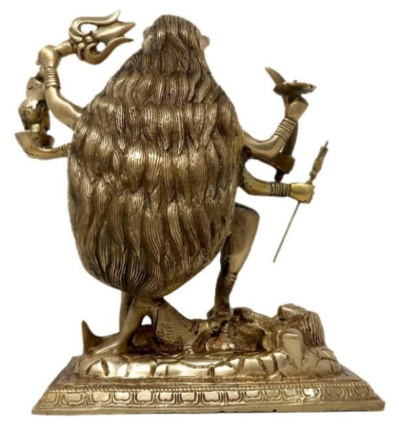Large Goddess Kali Idol for Puja Brass Sculpture Art Indian Décor Religious Items for Home Temple 9 Inch - Image 5