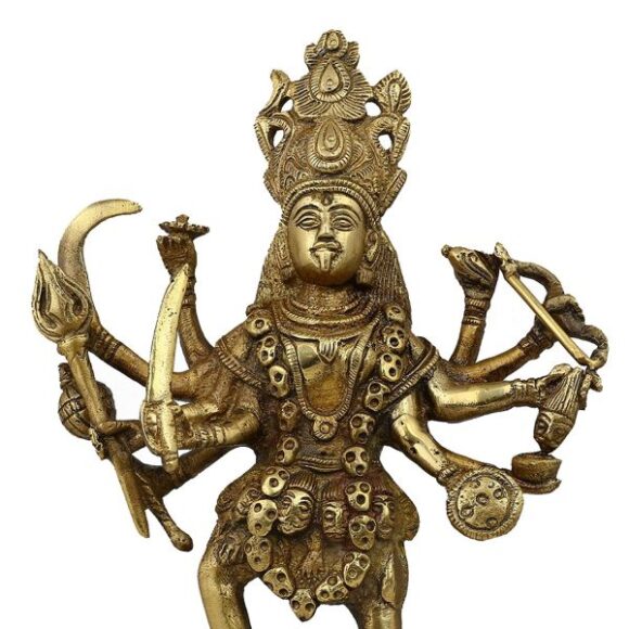 Hindu Figurine Kali Ma Indian Statues and Sculptures 9 Inches - Image 2