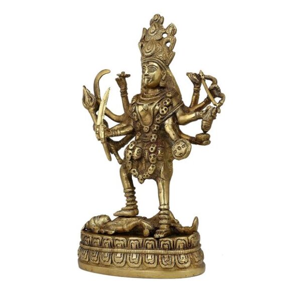 Hindu Figurine Kali Ma Indian Statues and Sculptures 9 Inches - Image 3