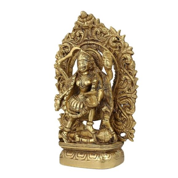 Ma Kali Figurine Hindu Statues and Sculptures Indian 7.5 Inches - Image 3