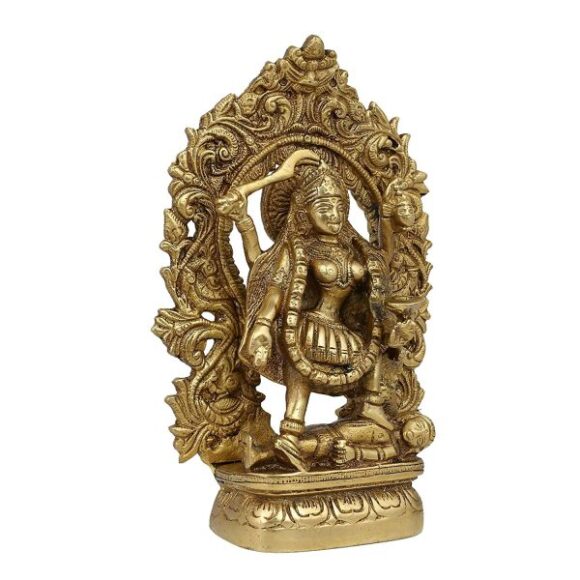 Ma Kali Figurine Hindu Statues and Sculptures Indian 7.5 Inches - Image 4