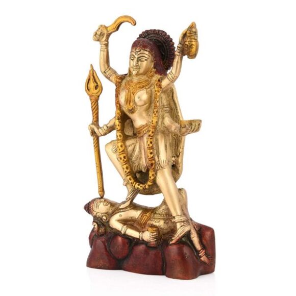 Maha Kali/Mahakali/Kalika Maa MATA Brass Statue Sculpture Idol Murti Decor Figurine Home Decor Diwali Gifts - Image 3