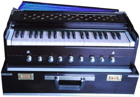 PORTABLE 2 LINE BASS MALE HARMONIUM WITH, SIZE 60 X 20 X 34 CM