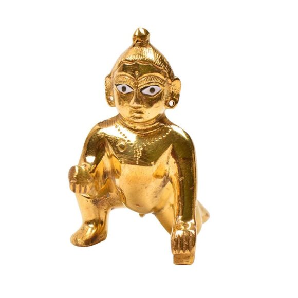 Brass Laddu Gopal, Baal Krishna, Thakur ji in Brass Metal, Baby Krishna