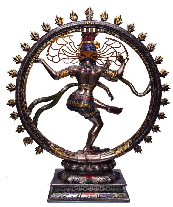 Bronze Nataraja Statue (18 inch, Antique Brown) - Image 2