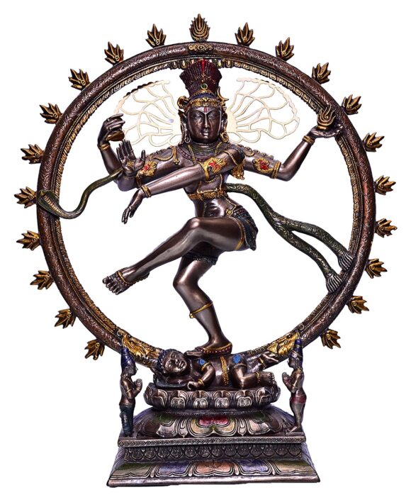 Bronze Shiva Statue Nataraja Idol (Antique Brown)