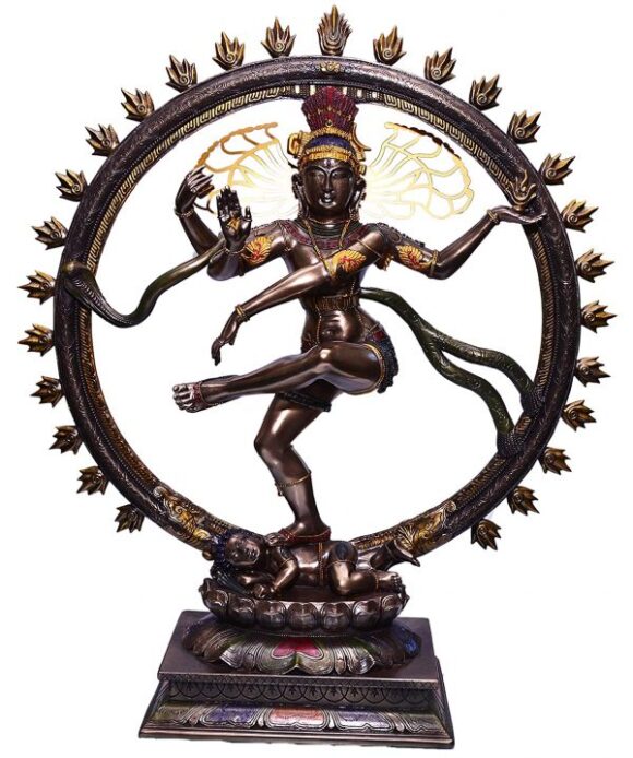 Bronze Shiva Statue Nataraja Idol (Antique Brown) - Image 3