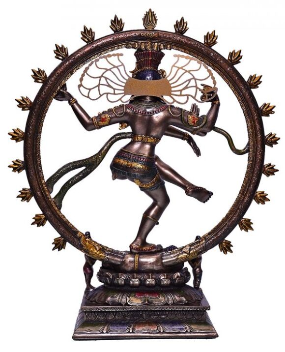Bronze Shiva Statue Nataraja Idol (Antique Brown) - Image 4