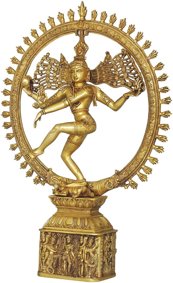 Nataraja Shiva Idol Sculpture Handmade Antique Dancing Nataraj Pratima Statue Home Decor Figurine - Image 2