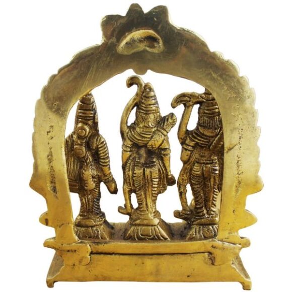 Ram Darbar Statue – Lord Rama Laxman and Sita Religious Indian Art Statue – (lxbxh – 3.0 X 1.0 X 3.2 Inches) Diwali Gift - Image 2