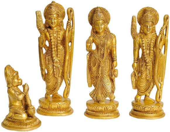 Brass Lord Ram Parivar/God Ram Laxman Janki Family Idol Statue