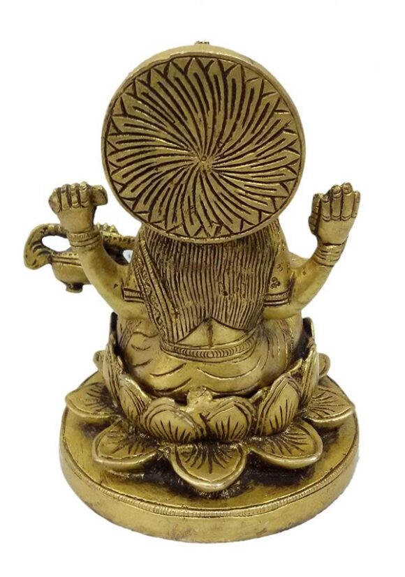 Pure Brass Metal Saraswati Devi - Image 4