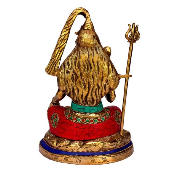 Brass Shiva in Blessing Posture On Lion with Trishul and Ganga Ji Flowing from Jatta | Bhole Bhandari Shivaratri Maha Shivratri - Image 4