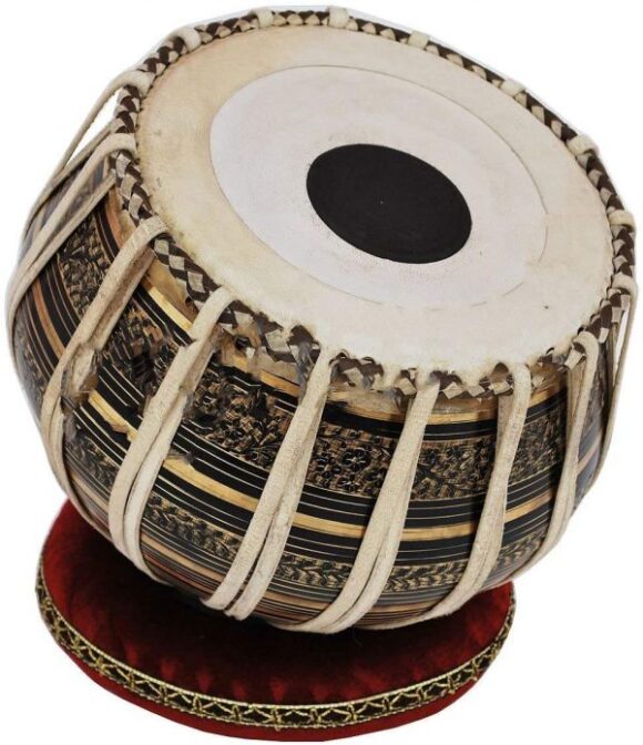 Tabla Drum Set For Beginners And Professionals – 3KG Black Brass Bayan, Sheesham Wood Dayan With Padded Gig Bag, Hammer, Learning Book, Cushions & Covers - Image 2