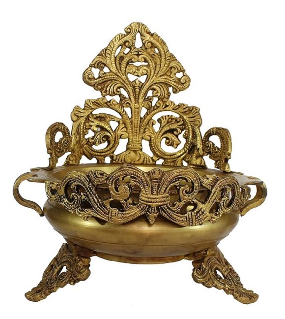 Ethnic Design Decorative Brass Urli Traditional Bowl Showpiece | Home Decor | Vastu for Home