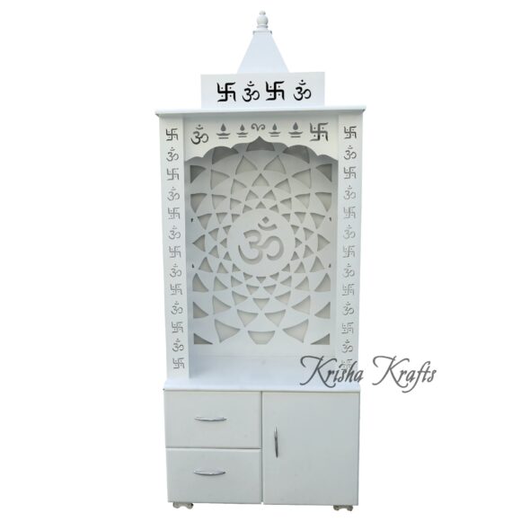Pooja Mandir for Home /God Stand Religious Living House Decoration Handmade Temple, Original Wood With LED lights