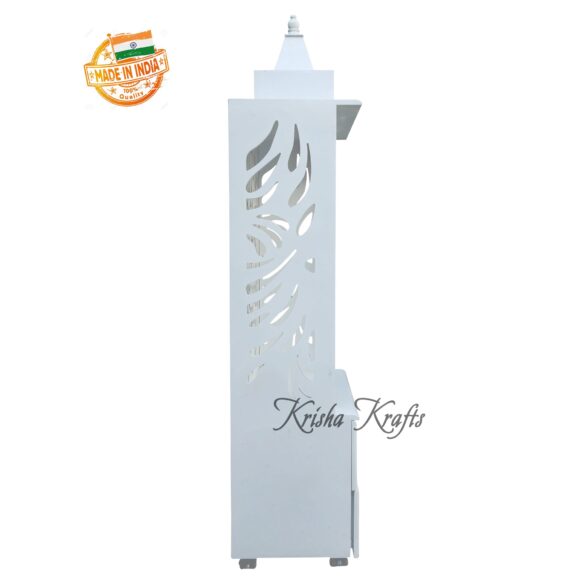 Pooja Mandir for Home /God Stand Religious Living House Decoration Handmade Temple, Original Wood With LED lights - Image 4