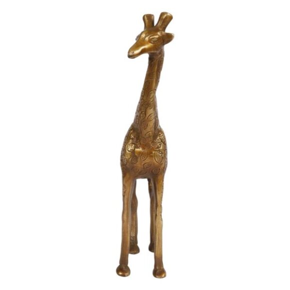 Brass Creative Metal Giraffe Animal Statue Giraffe Sculpture for Home Office Cafe Hotel Decor Decorative Gift Antique Gold Color Height 9 Inch - Image 3