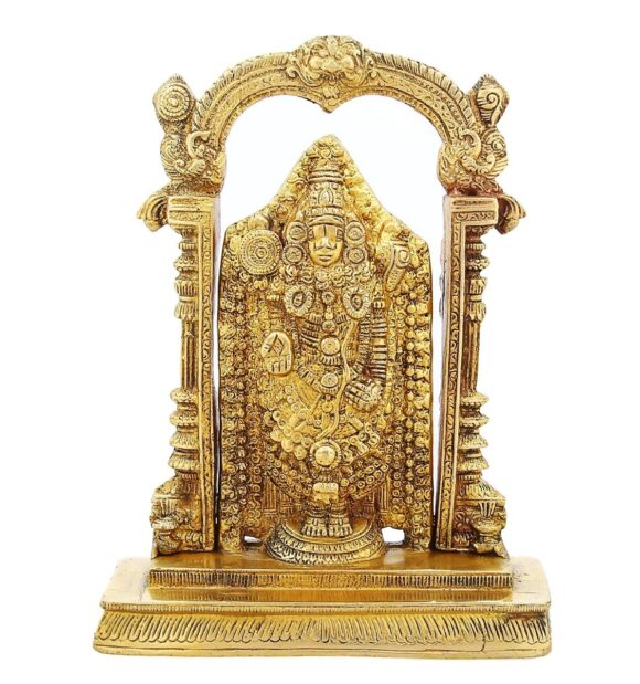 Brass Statue Standing Balajee Venkateswara Hindu Décor 9 Inch,Weight-2.3 Kg