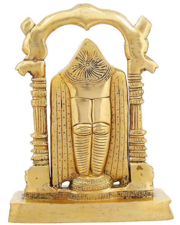 Brass Statue Standing Balajee Venkateswara Hindu Décor 9 Inch,Weight-2.3 Kg - Image 3