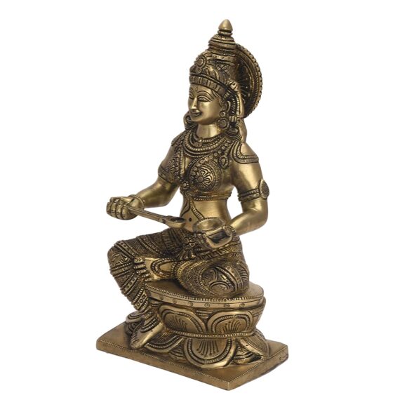 Brass Lord Annapoorna Idol, Standard, Gold - Image 2