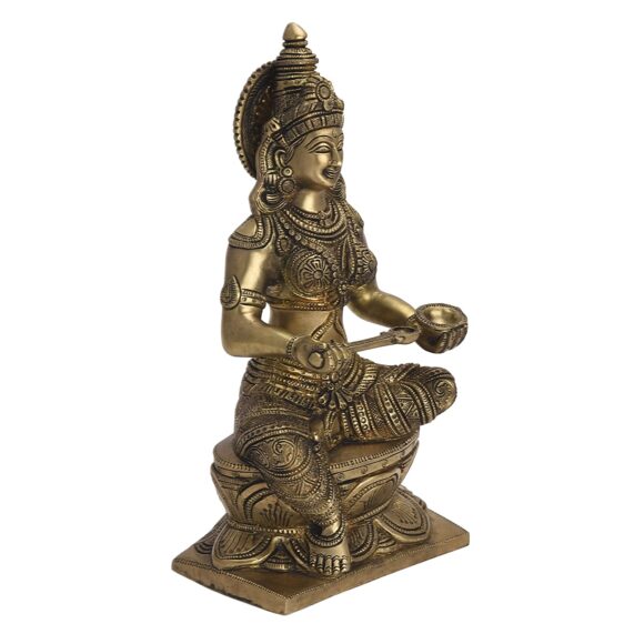 Brass Lord Annapoorna Idol, Standard, Gold - Image 3