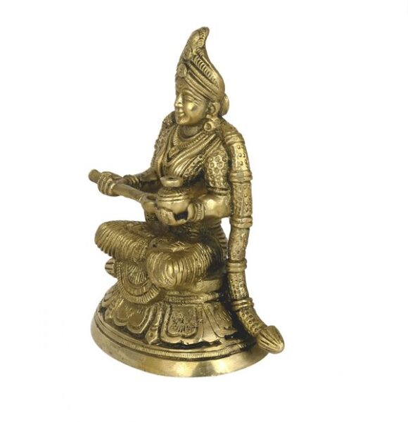 Annapurna (Goddess of Food) Brass Collectible Handicraft Art - Image 2