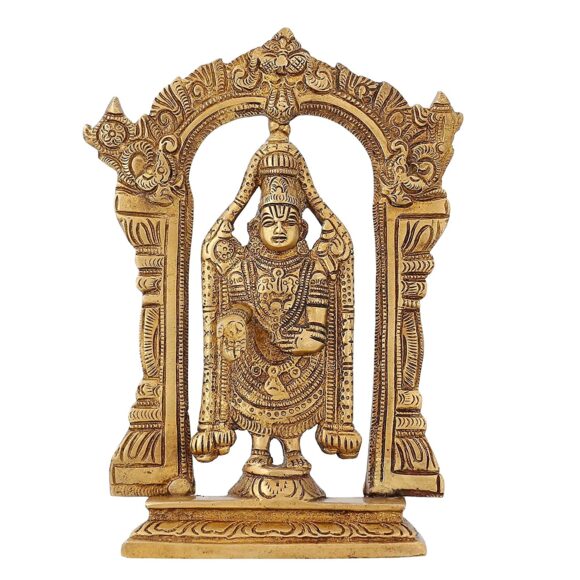 Hinduism Statue Balaji Venkateswara Indian Home Decorations for Puja 8 Inch