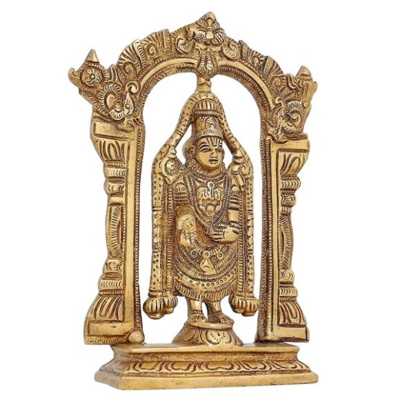 Hinduism Statue Balaji Venkateswara Indian Home Decorations for Puja 8 Inch - Image 2