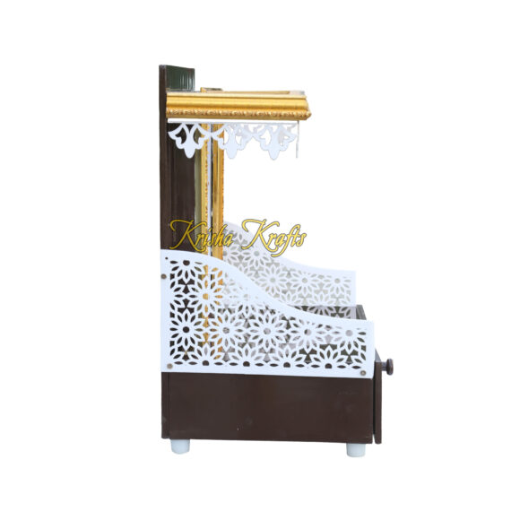 Pooja Temple for Home Offce Wooden Temple/Mandir/Pooja Ghar Size - Image 4