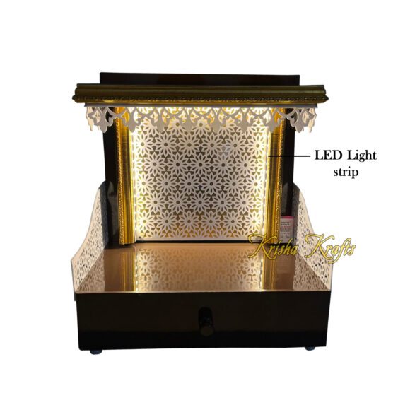 Pooja Temple for Home Offce Wooden Temple/Mandir/Pooja Ghar Size - Image 6