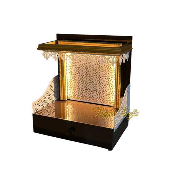 Pooja Temple for Home Offce Wooden Temple/Mandir/Pooja Ghar Size