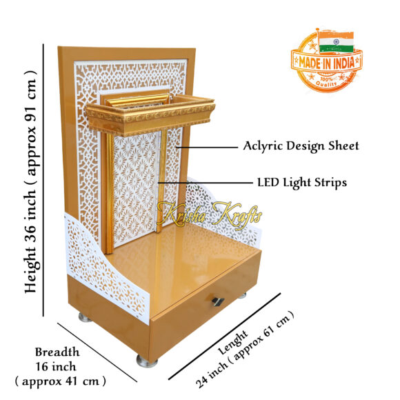 Temple  Pooja Mandir for home /Home Temple Mandir, god stand,religious living room handmade temple, mandap, mandapam - Image 2
