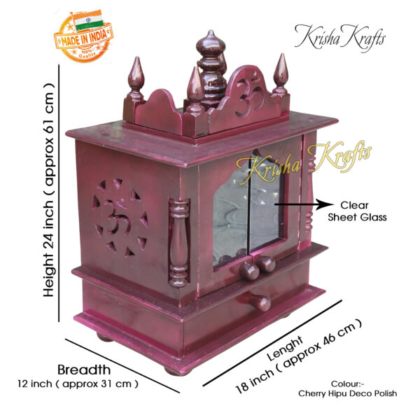 Pooja Mandir for Home /God Stand Religious Living House Decoration Handmade Temple, Original Wood home decor - Image 2