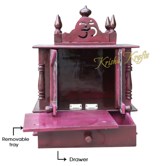 Pooja Mandir for Home /God Stand Religious Living House Decoration Handmade Temple, Original Wood home decor - Image 3