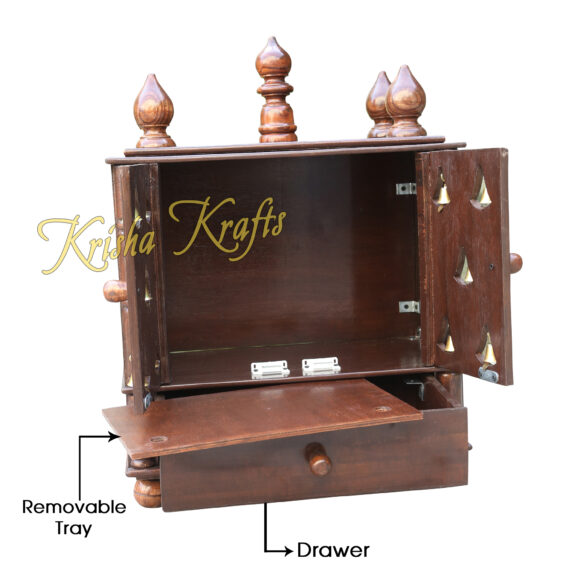 Pooja Mandir for Home /God Stand Religious Living House Decoration Handmade Temple, Original Wood home decor - Image 3