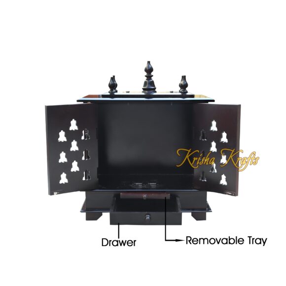 Pooja Mandir for Home /God Stand Religious Living House Decoration Handmade Temple, Original Wood - Image 2