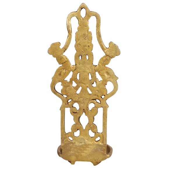 Brass Diya for Puja Room | Multi use Brass Diya for Puja Wall Hanging | Table Top Diya for Pooja | Traditional Peacock Design - Image 4