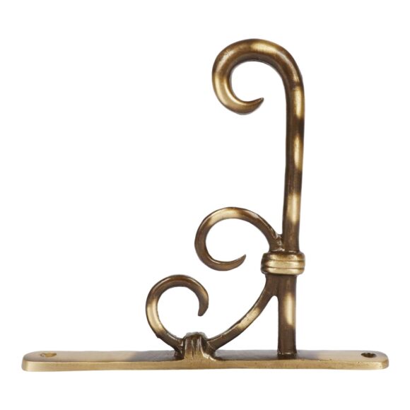 Brass Carved Wall Hanger for Chain Diya Bell Lantern Lamp Light String Climber Plant Bird Feeder Chimes Planter Pots Basket Carved Multi Hanger Non Rusting Length 7 Inch Height 6.25 Inch - Image 3