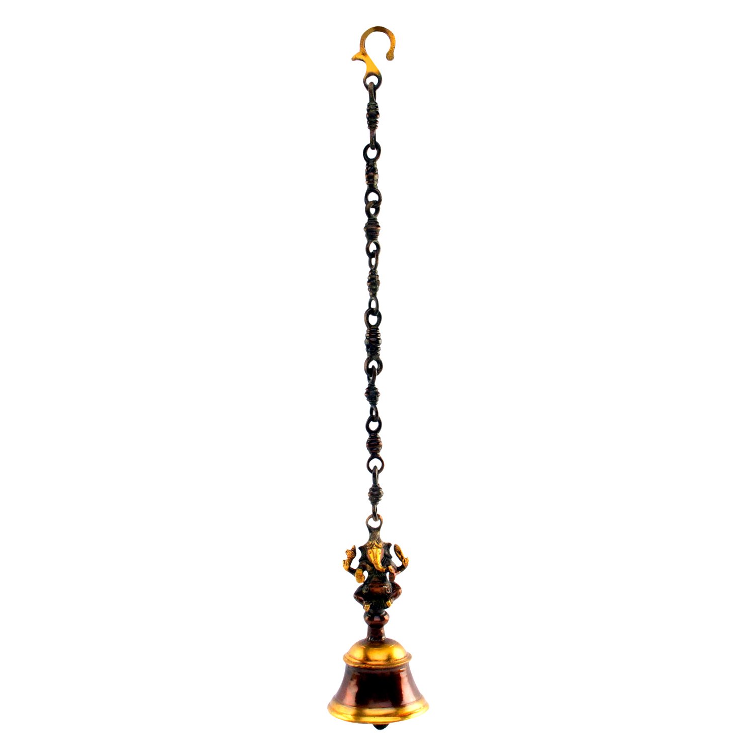 Brass Wall Door Air Ding Dong Puja Hanging Bells for Home Mandir Temple  Living Room Decoration Pooja Decorative Items, Ganesh