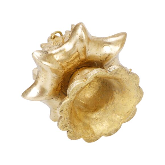 Brass Wall Hanging Diya (3 x 3 x 16 inches, Gold) Peacock Oil Lamp for Home Mandir Entrance Deepak Deepam Decor Temple Diwali Decoration Chain Hanging Diya Pair(2 Pcs). - Image 5